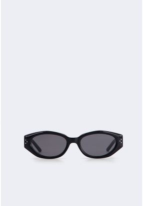Transparent Solid Lens Sunglasses