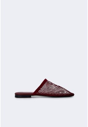 Crystal Strass Embellished Flat Mules