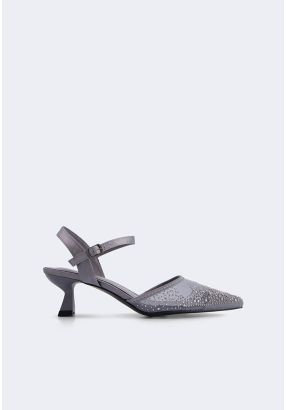 Strass Embellished Mesh Heels