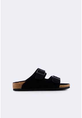Solid Double Buckle Sandals