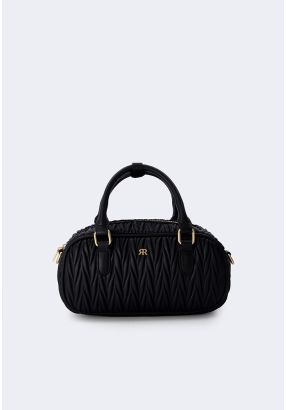 Textured Oval Handbag