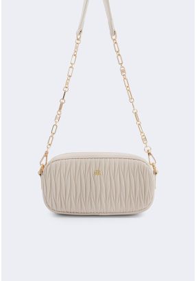 Textured Oval Handbag