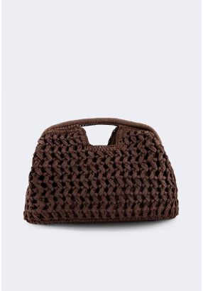 Solid Woven Paper Handbag