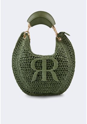 Monogram Straw HandBag