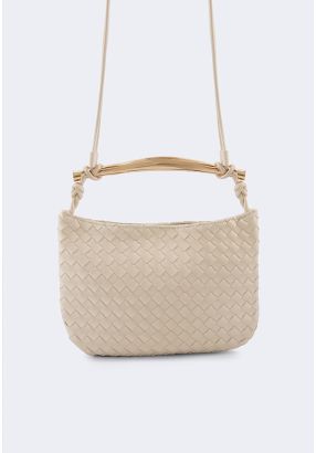 Solid Intricate Crossbody Bag