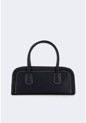 Textured Tote with Stitch Detail