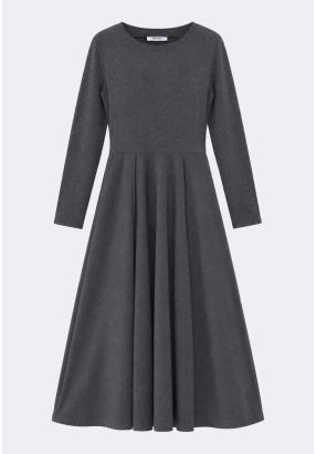 Knitted Bodice Woven Skirt Dress