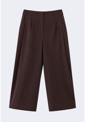High-Waist Tab-Detail Trousers