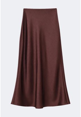 A-line Textured Maxi Skirt