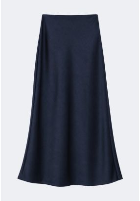 A-line Textured Maxi Skirt