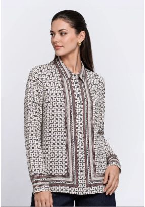 Printed Side Slit Shirt
