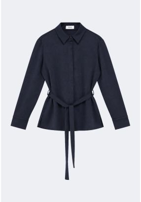 Textured Belted Shirt