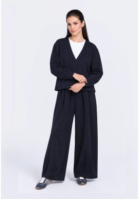 Jersey Barrel Trousers with Belt
