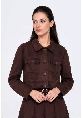 Suede Cropped Jacket
