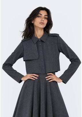 Solid Cropped Vest