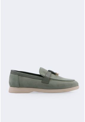 PU Leather Detailed Loafers