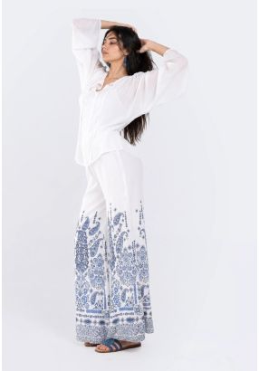 Floral Print Palazzo Trouser