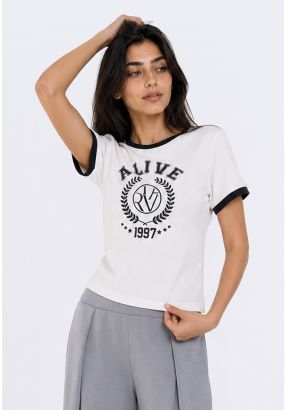 Contrast Graphic print T-Shirt