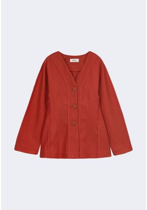 Piping Detail Linen Jacket