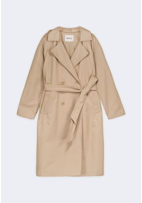 Double Breasted Midi Trench Coat