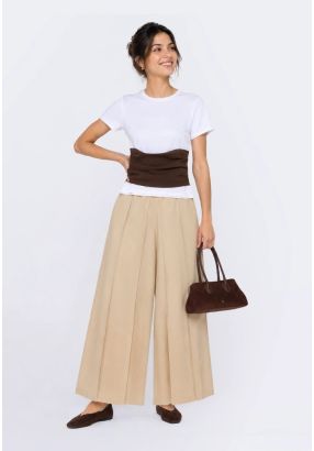 Pleated Palazzo Trousers
