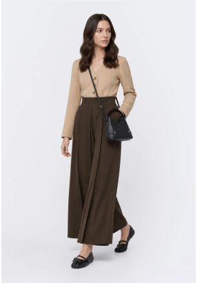 Pleated Palazzo Trousers