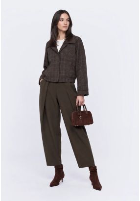 High Waist Barrel Trousers