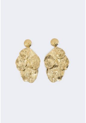Hammered Floral Earrings