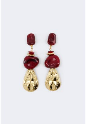 Resin Gemstones Earrings