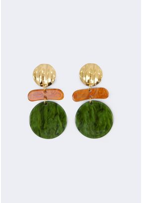 Gemstones Resin Earrings