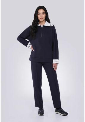 Elasticated Waistband Solid Trousers