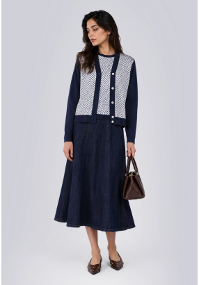 Flared Denim Skirt
