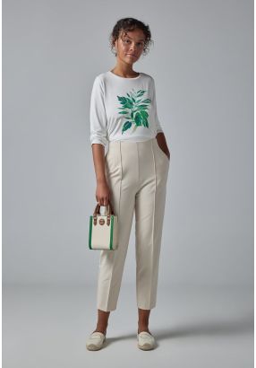 Straight Leg Basic Trousers