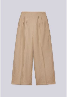 Wide Leg Basic Trousers