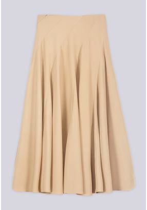 Solid Flared Skirt