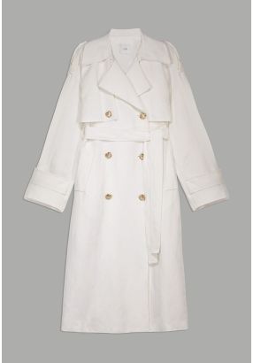 Double Breasted Belted Trench Coat