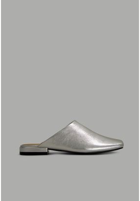 Metallic Square Toe Mules