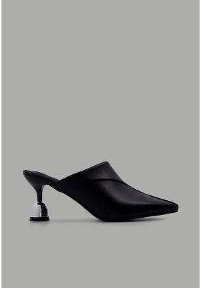 Pointed Toe Heeles Mules