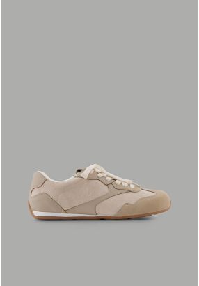 Contrast Suede Sneakers