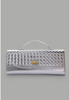 Top Handle Metallic Clutch