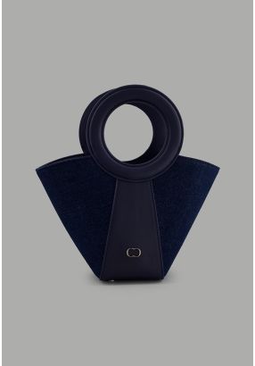 Classic Solid Denim Handbag