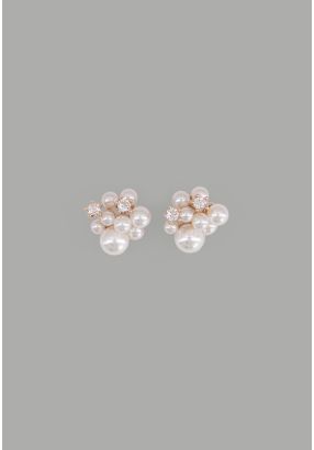 Crystal Pearl Embellished Earrings