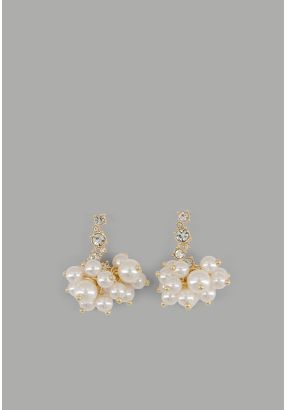 Faux Pearls Embellished Earrings
