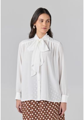 Basic Tie Neck Shirt