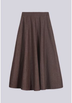 Solid Flared Skirt