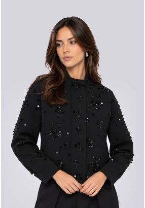 Sequin Crystal Embellished Jacket