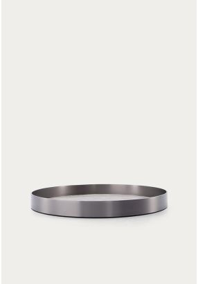 Stainless Steel & Leather Tray