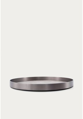 Stainless Steel & Leather Tray