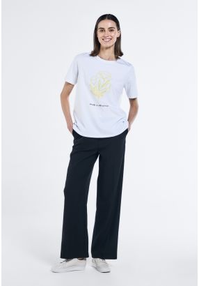 Contrast Waist Detail Trousers