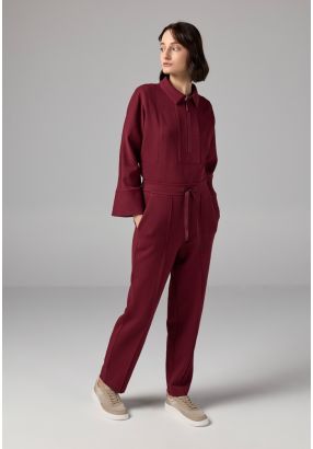 Solid Monogram Drawstring Trousers